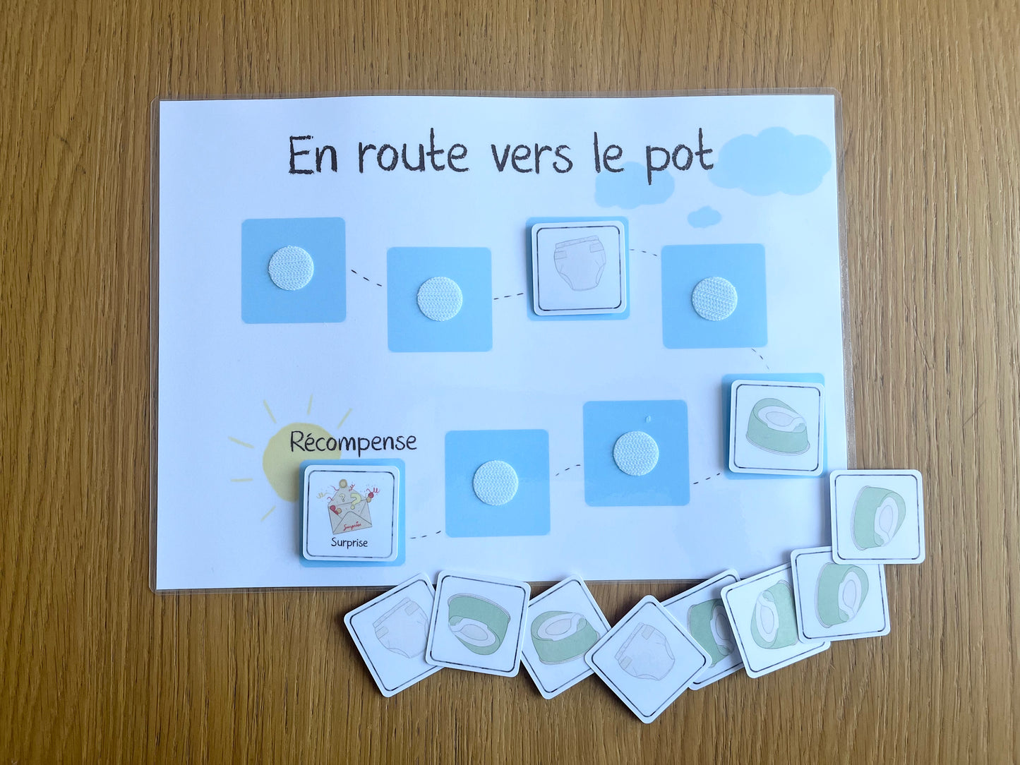 En route vers le pot - Bleu