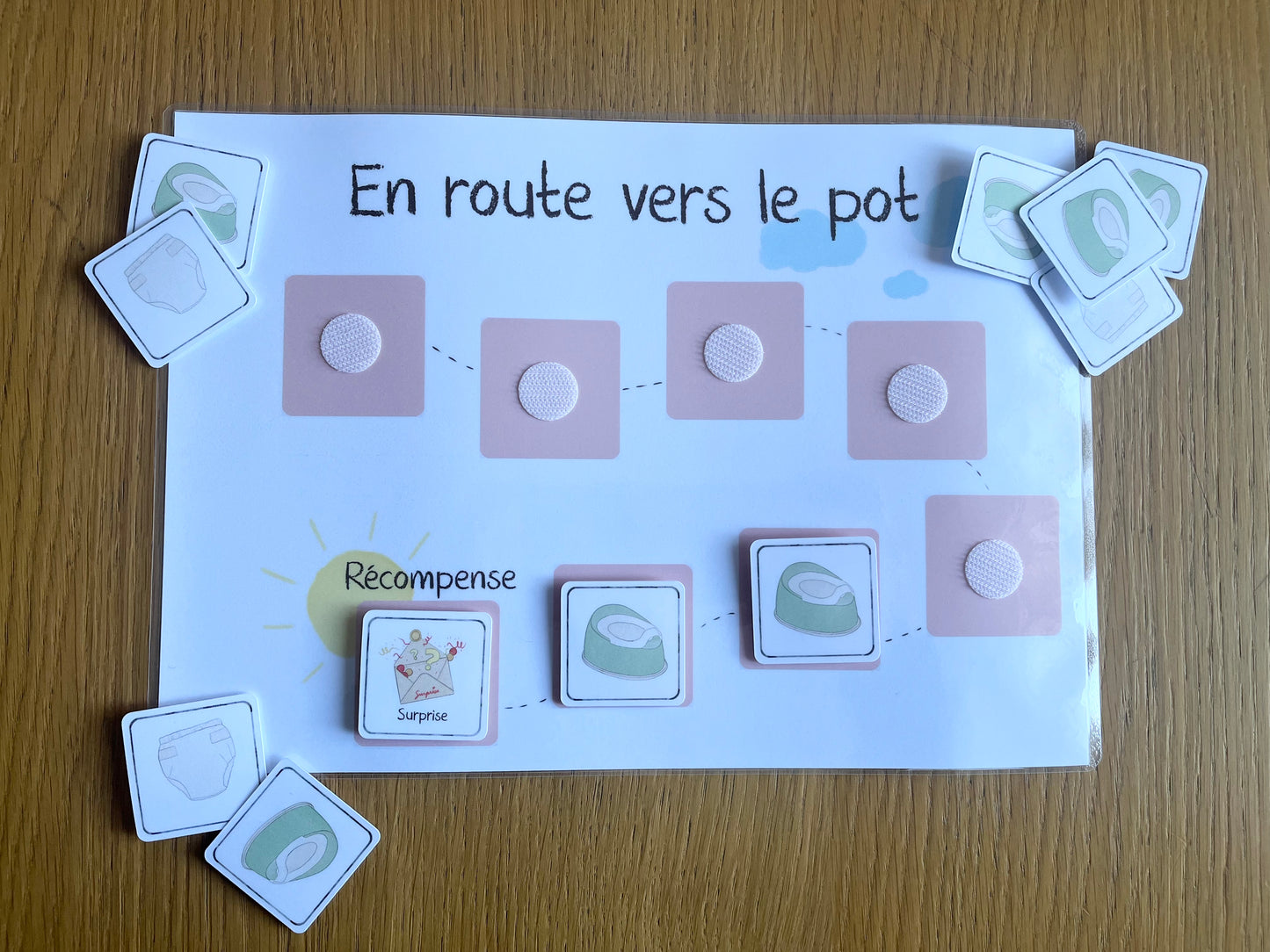 En route vers le pot - Rose