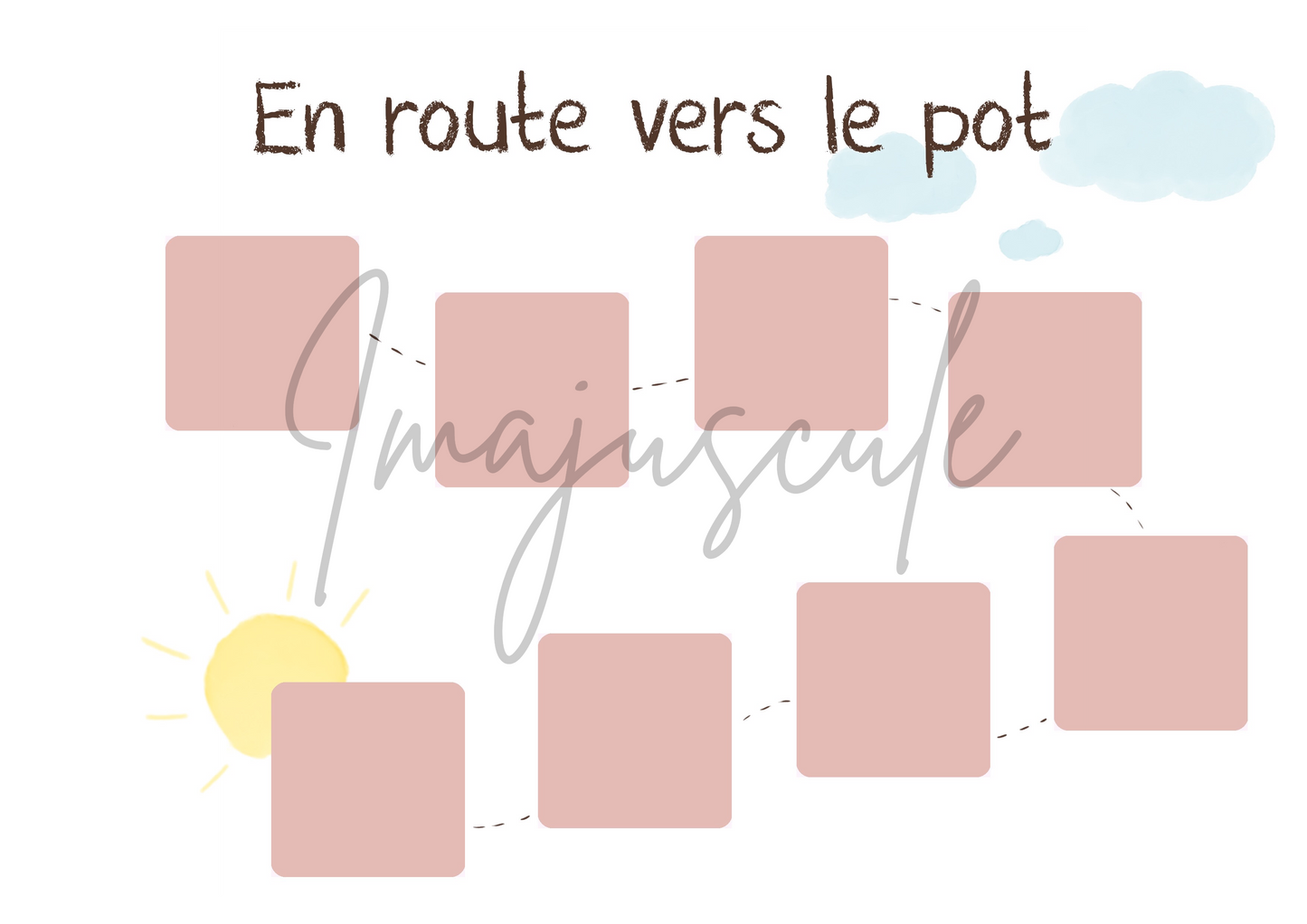 En route vers le pot - Rose