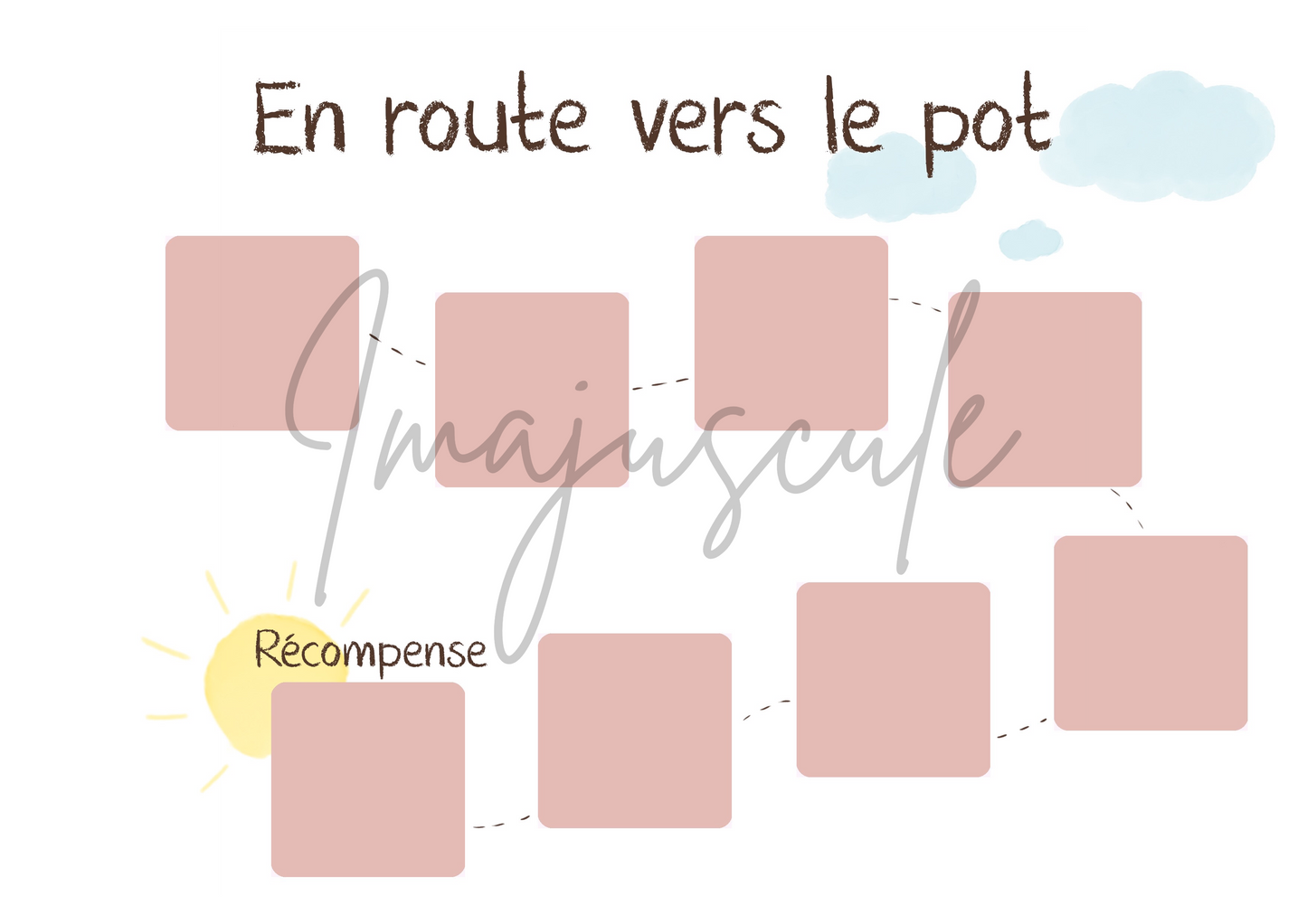 En route vers le pot - Rose