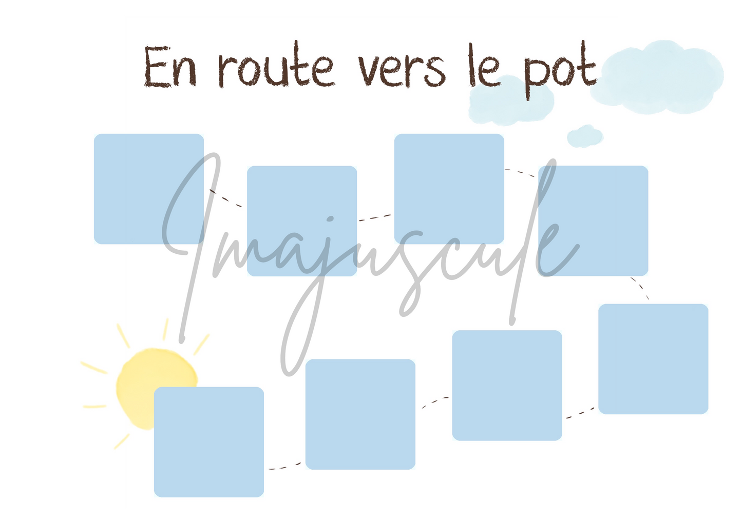 En route vers le pot - Bleu