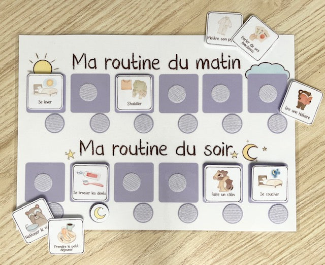 Routine matin/soir violet