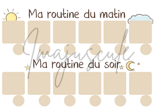 Routine matin/soir beige