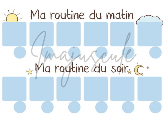 Routine matin/soir bleue