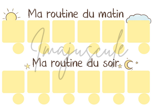 Routine matin/soir jaune