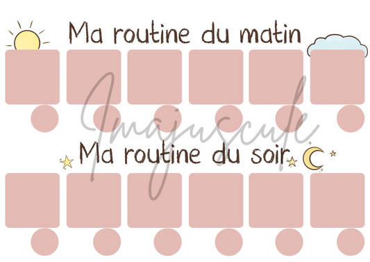 Routine matin/soir rose